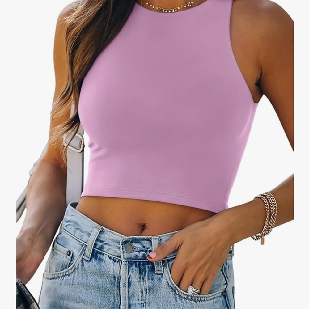 Reoria Lavender Sleeveless Tank Top